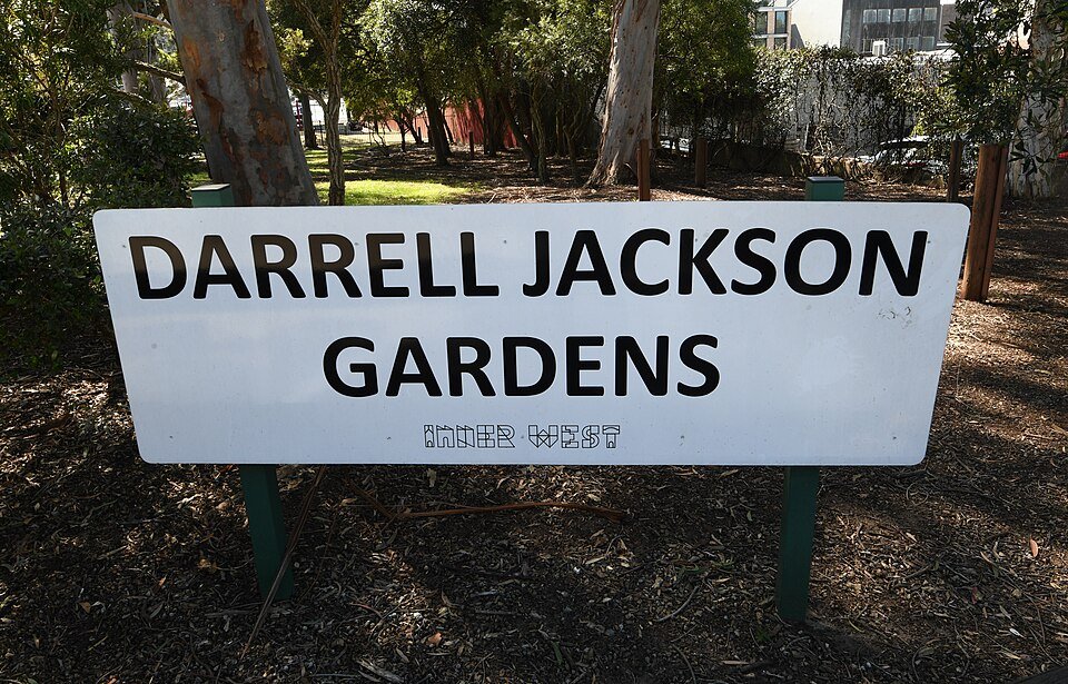 The Darrell Jackson Gardens sign