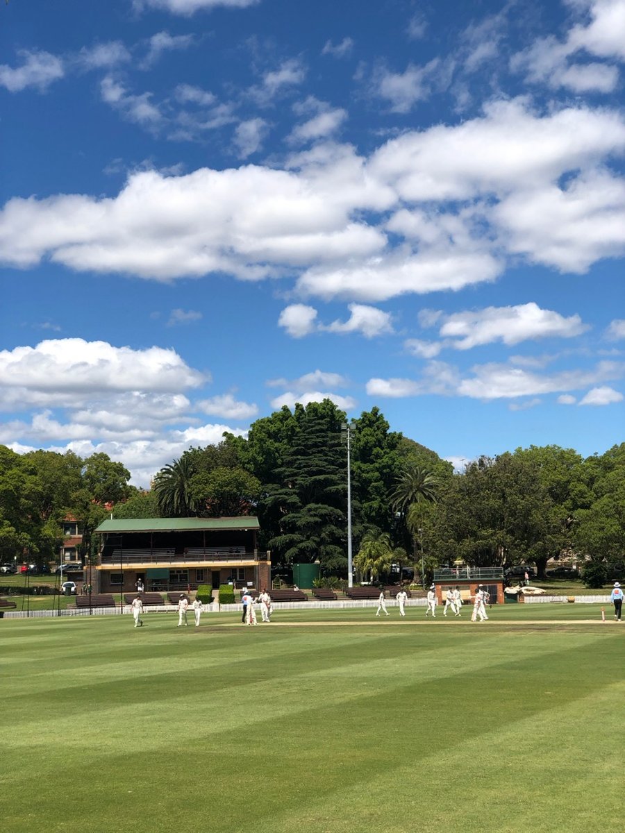 A cricket match on Petersham Oval